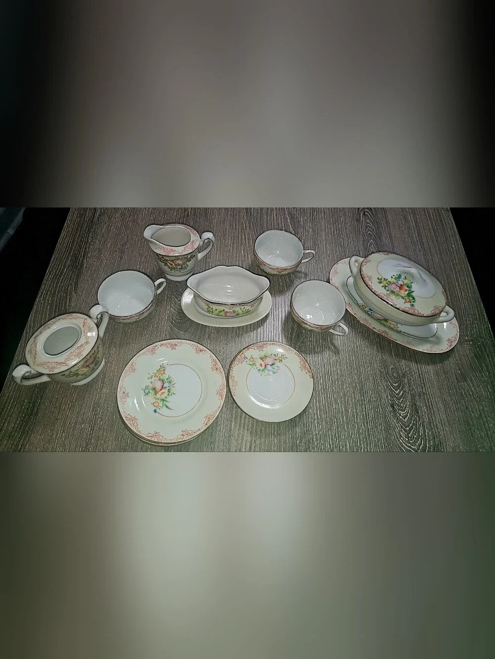 Vintage Kids Floral Tea Set Made in Japan 14 piece set